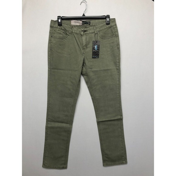 NWT Royal Blue Women Sofia Jeans Size 15 X 32 Olive Green Denim B209 -28 - Picture 1 of 16
